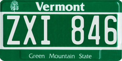 VT license plate ZXI846
