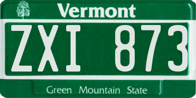VT license plate ZXI873