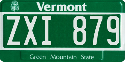 VT license plate ZXI879