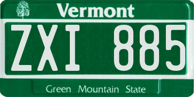 VT license plate ZXI885