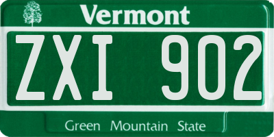 VT license plate ZXI902