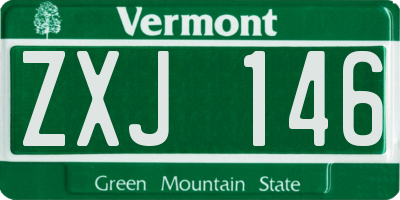 VT license plate ZXJ146
