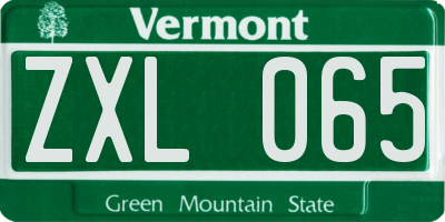 VT license plate ZXL065