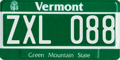 VT license plate ZXL088