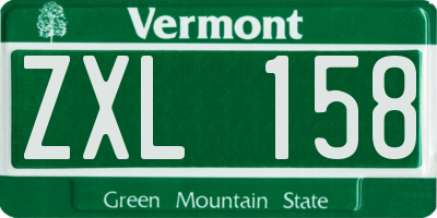 VT license plate ZXL158