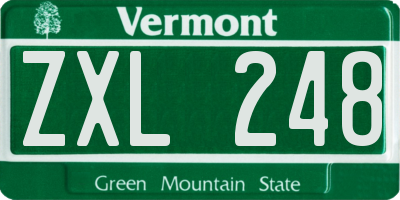 VT license plate ZXL248