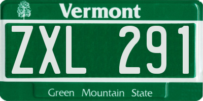VT license plate ZXL291