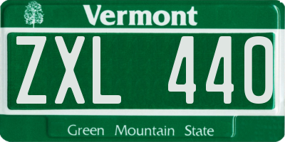 VT license plate ZXL440