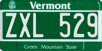 VT license plate ZXL529