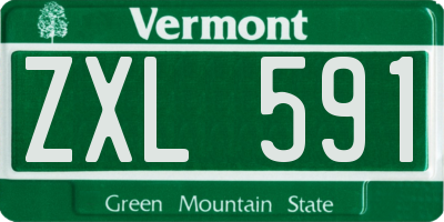 VT license plate ZXL591
