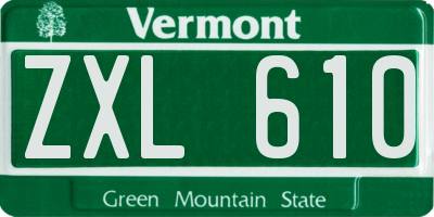 VT license plate ZXL610
