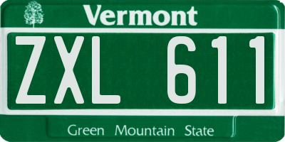 VT license plate ZXL611