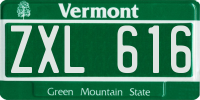 VT license plate ZXL616