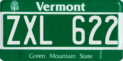 VT license plate ZXL622