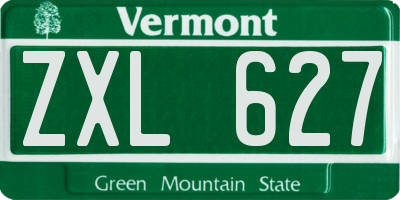 VT license plate ZXL627