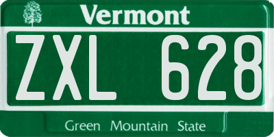 VT license plate ZXL628