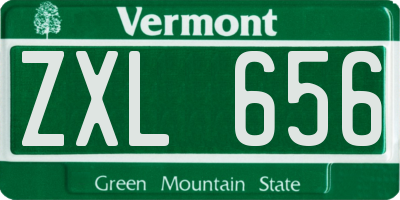 VT license plate ZXL656