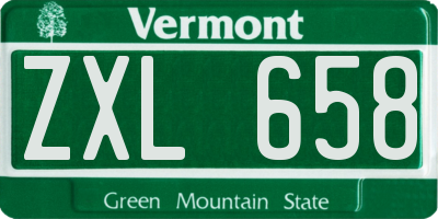 VT license plate ZXL658