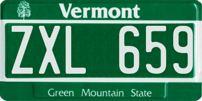 VT license plate ZXL659