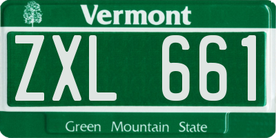 VT license plate ZXL661