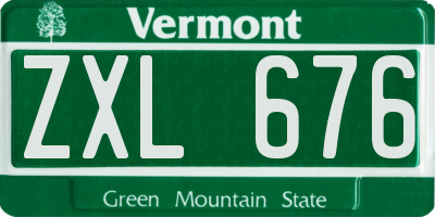 VT license plate ZXL676