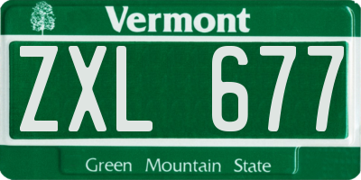 VT license plate ZXL677