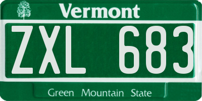 VT license plate ZXL683