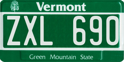 VT license plate ZXL690