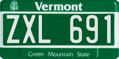 VT license plate ZXL691