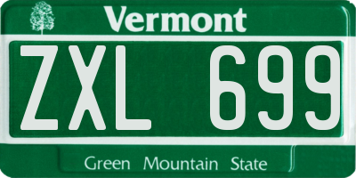 VT license plate ZXL699