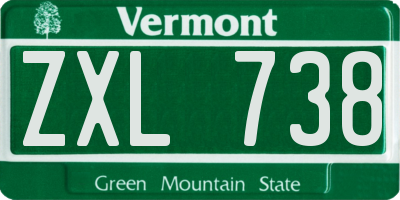 VT license plate ZXL738