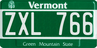VT license plate ZXL766