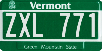 VT license plate ZXL771