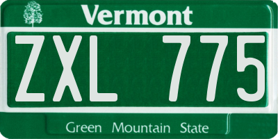 VT license plate ZXL775