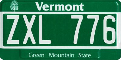 VT license plate ZXL776
