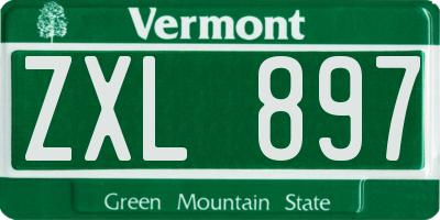 VT license plate ZXL897