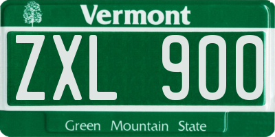 VT license plate ZXL900