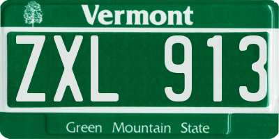 VT license plate ZXL913