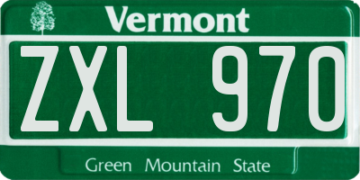 VT license plate ZXL970