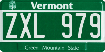 VT license plate ZXL979