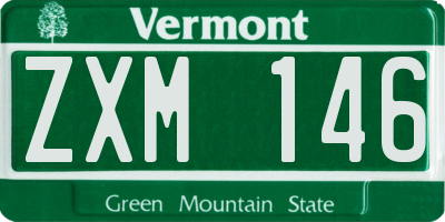 VT license plate ZXM146