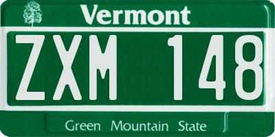 VT license plate ZXM148