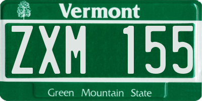 VT license plate ZXM155