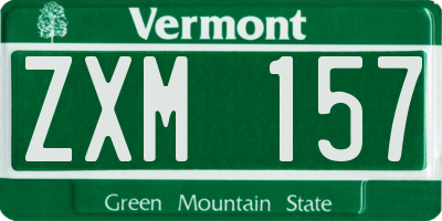 VT license plate ZXM157