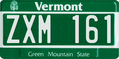 VT license plate ZXM161