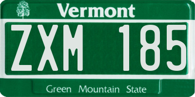 VT license plate ZXM185