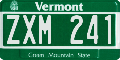 VT license plate ZXM241