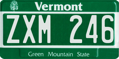 VT license plate ZXM246