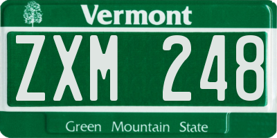 VT license plate ZXM248