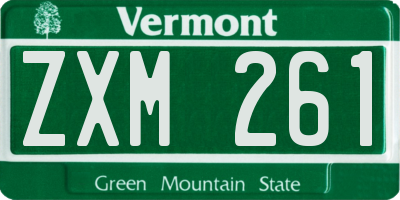 VT license plate ZXM261